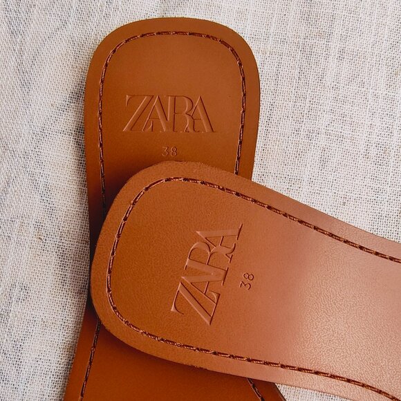 ZARA METAL CHAIN FLAT SANDAL SIZE 7.5 - Picture 12 of 16